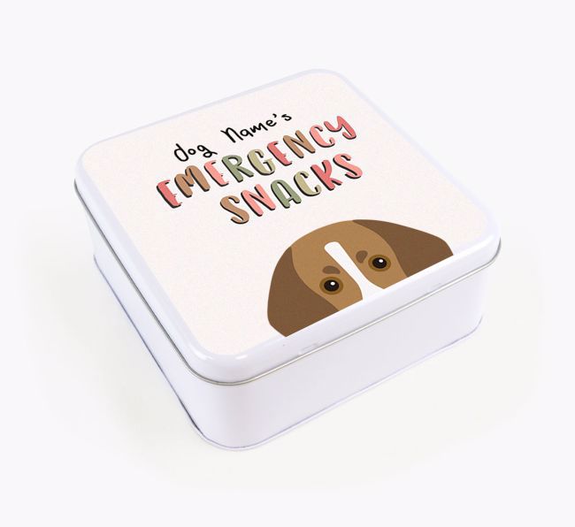 'Best Treats in Town' Square Tin for your {breedFullName}